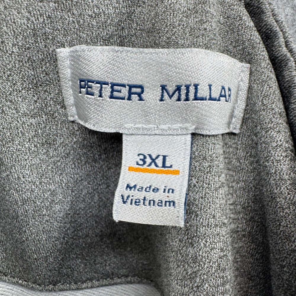 Peter Millar Quarter Zip Pullover Mens 3XL Gray Performance Stretch Golf Top - Picture 3 of 8